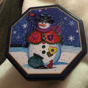 Festive Snowman Holiday Tin
